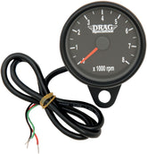 Drag Specialties Tach Blk 2.4 Blk W/Led TACHOMETER GROUP Drag Specialties