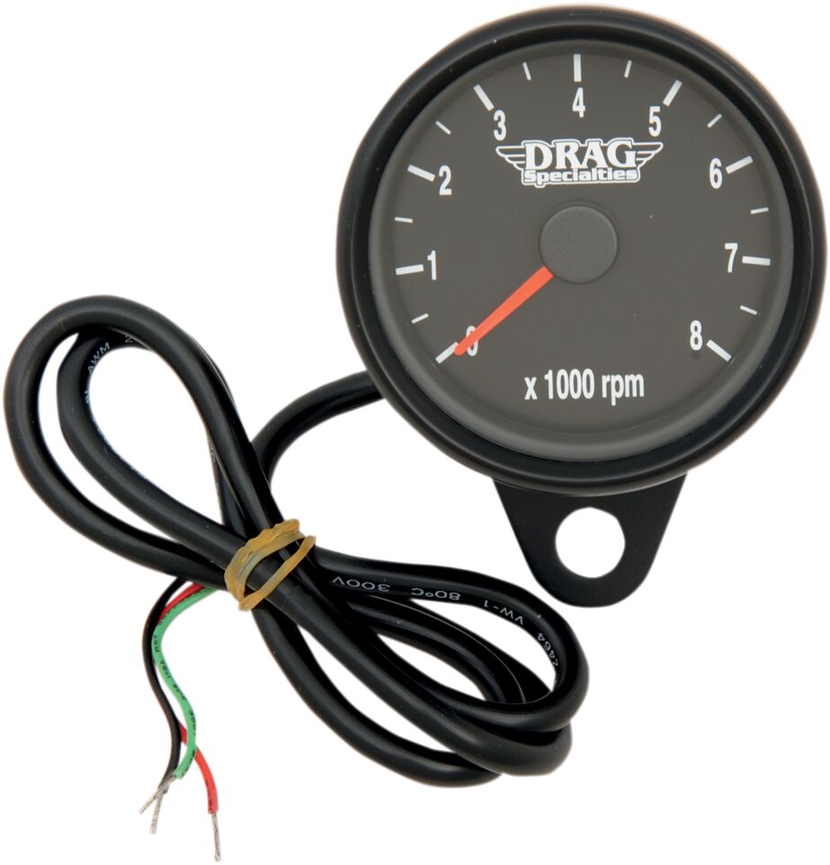Drag Specialties Tach Blk 2.4 Blk W/Led TACHOMETER GROUP Drag Specialties