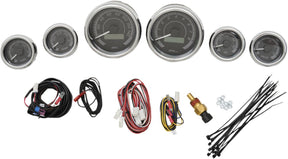 Dakota Digital Gauge 6 Pk Blk/Gry Chr GAUGE GROUP Dakota Digital