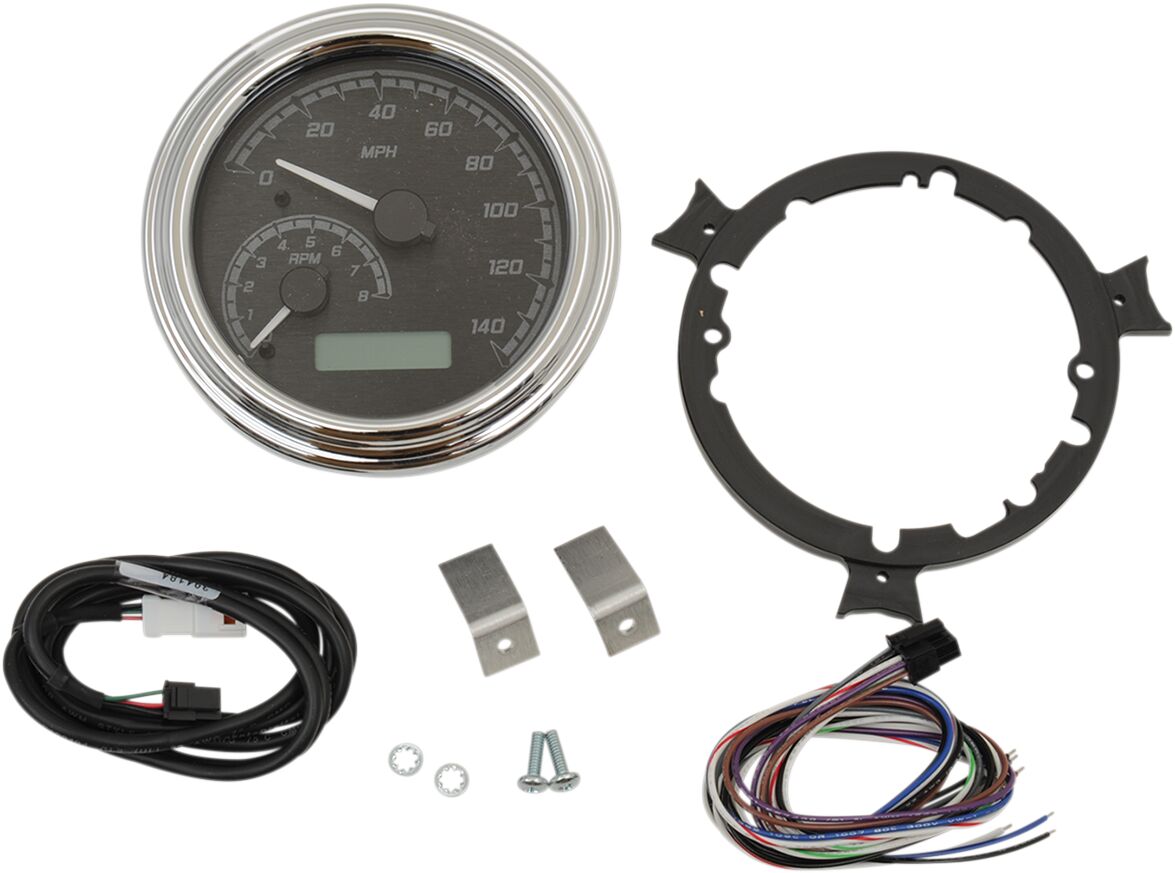 Dakota Digital Gauge Tank Blk/Gry Chr GAUGE GROUP Dakota Digital