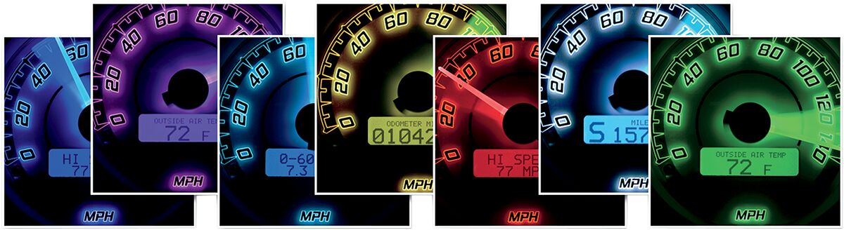 Dakota Digital Gauge 2 Pk Blk/Gry/Bk GAUGE GROUP Dakota Digital