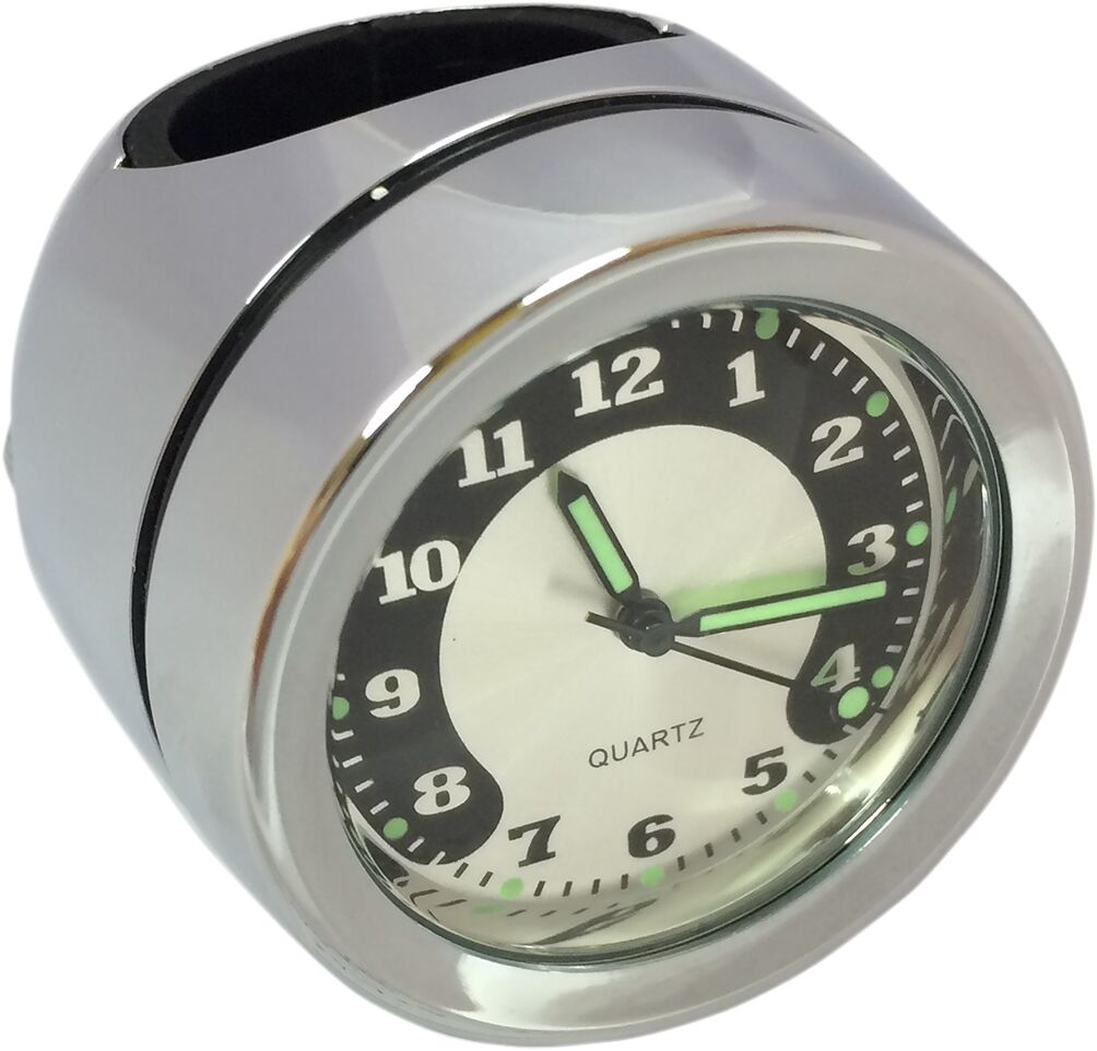 Drag Specialties Clock Chr 1 Bar GAUGE GROUP Drag Specialties