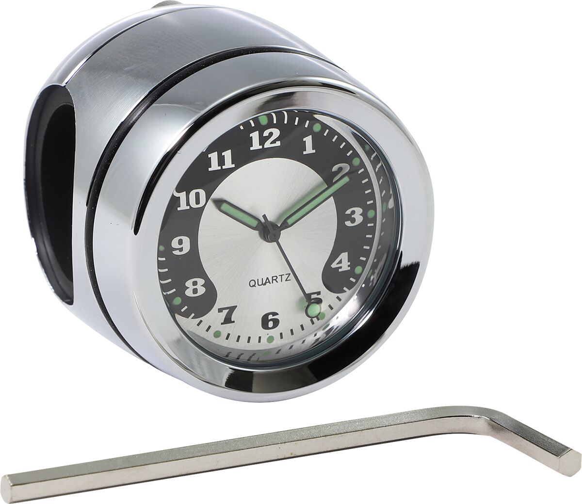 Drag Specialties Clock Chr 1 Bar GAUGE GROUP Drag Specialties