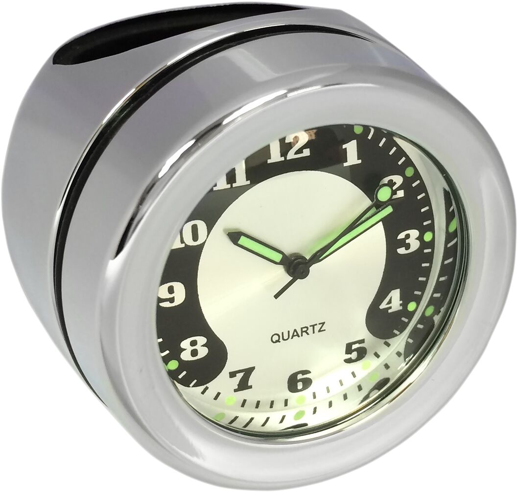 Drag Specialties Clock Chr 1.25 Bar GAUGE GROUP Drag Specialties