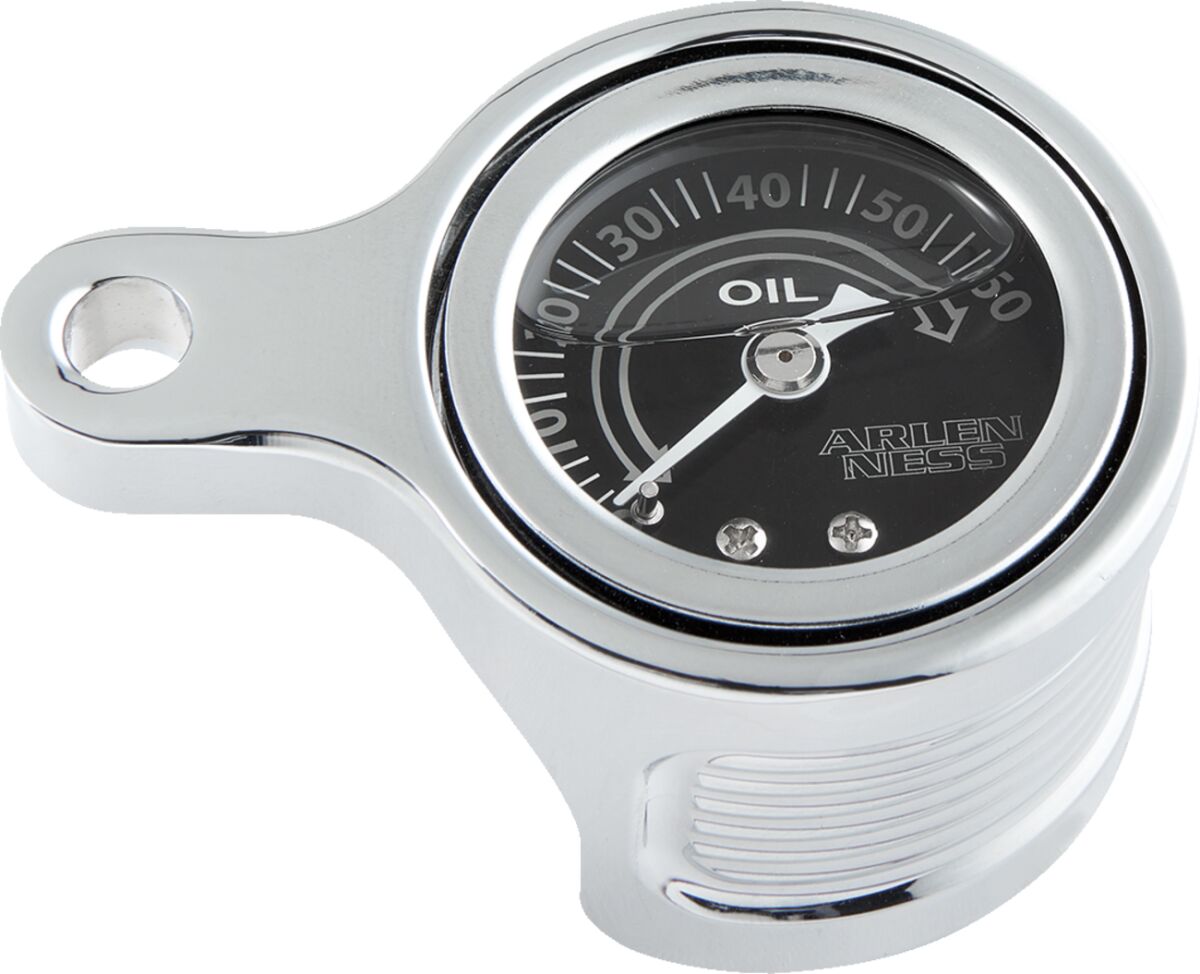 Arlen Ness Method Oil Pressure Gauge, Chrome - 99-17 Twin Cam Gauge Arlen Ness