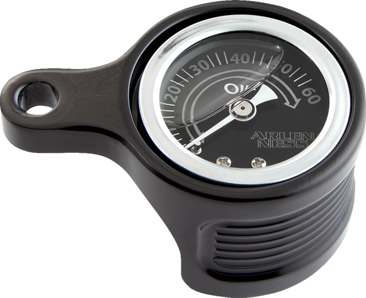 Arlen Ness Method Oil Pressure Gauge, Black - 99-17 Twin Cam Gauge Arlen Ness