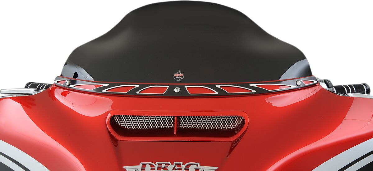 Klock Werks Flare Windshield 6.5" Black Flh Windshield Oem Harley Type Klock Werks