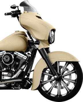 Klock Werks Flare Windshield 8.5" Dark Smoke Flh Windshield Oem Harley Type Klock Werks