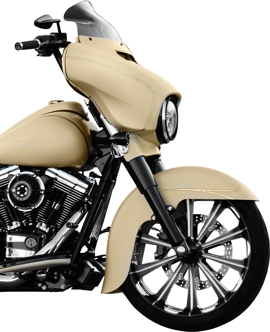 Klock Werks Flare Windshield 8.5" Dark Smoke Flh Windshield Oem Harley Type Klock Werks