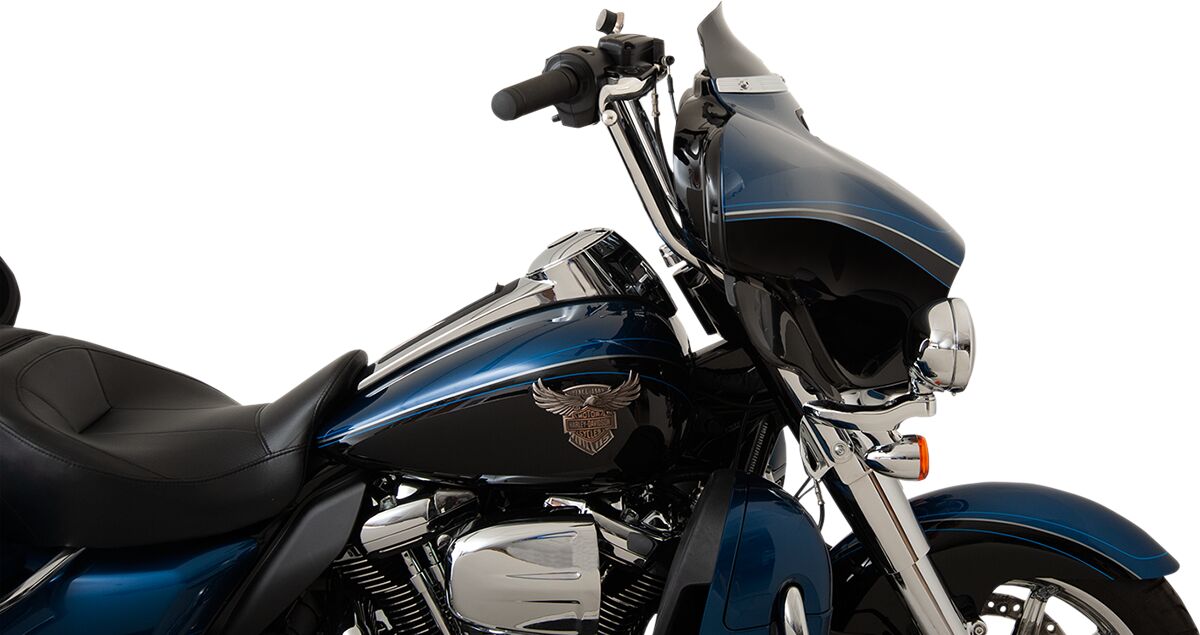 Klock Werks Windshield Flare Super Low 4" Flh Black Windshield Oem Harley Type Klock Werks
