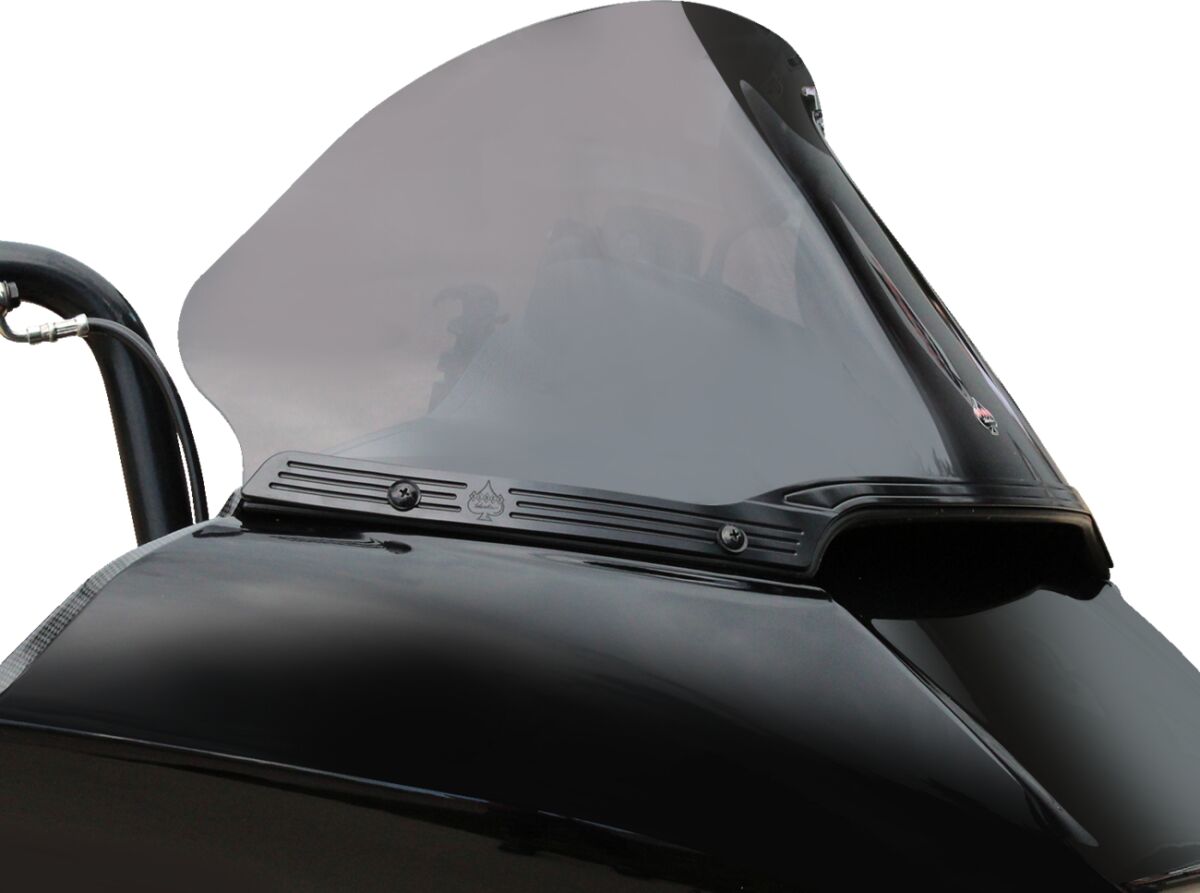 Klock Werks Trim Ws Blk Logo Fltr15+ Windshield Oem Harley Type Klock Werks
