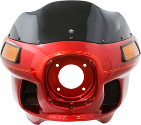 Klock Werks 8" Flare® Windshield, Solid Black - FXRP/FXRT/FXRD style fairings Windshield Oem Harley Type Klock Werks