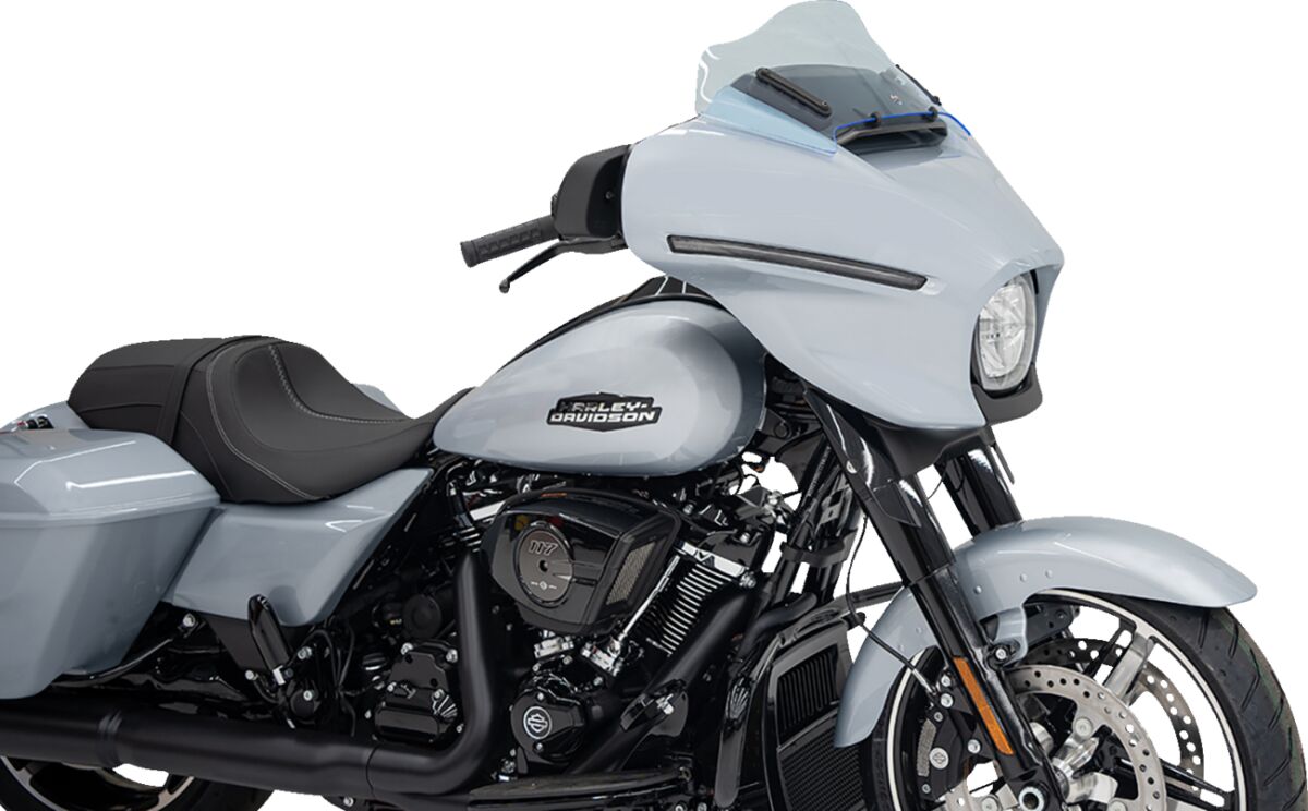 Klock Werks Windshield Flare 8" Blu Ice 23 24 Flh Windshield Oem Harley Type Klock Werks