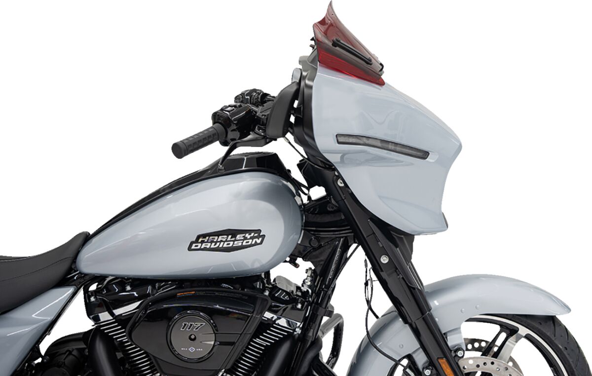Klock Werks Windshield Flare 8" Red 23 24 Flh Windshield Oem Harley Type Klock Werks