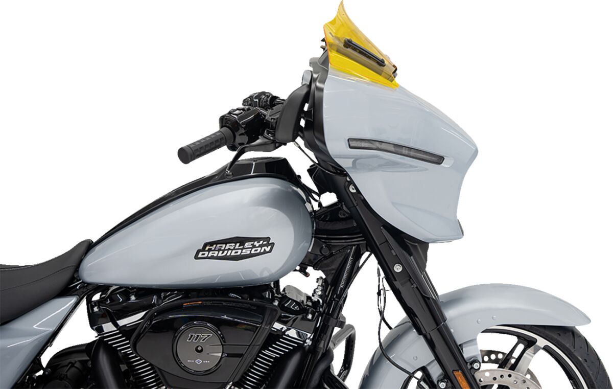 Klock Werks Windshield Flare 8" Yellow 23 24 Flh Windshield Oem Harley Type Klock Werks