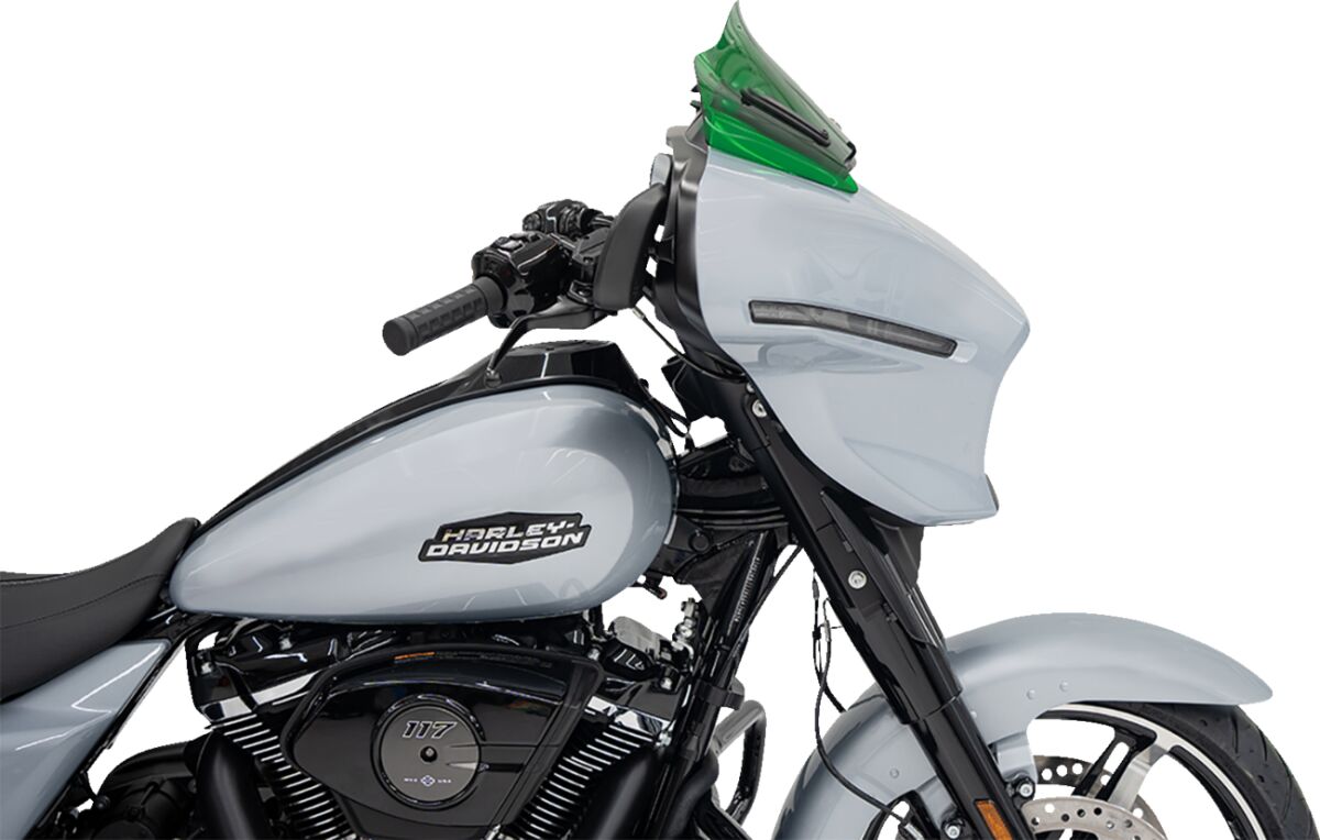 Klock Werks Windshield Flare 8" Green 23 24 Flh Windshield Oem Harley Type Klock Werks