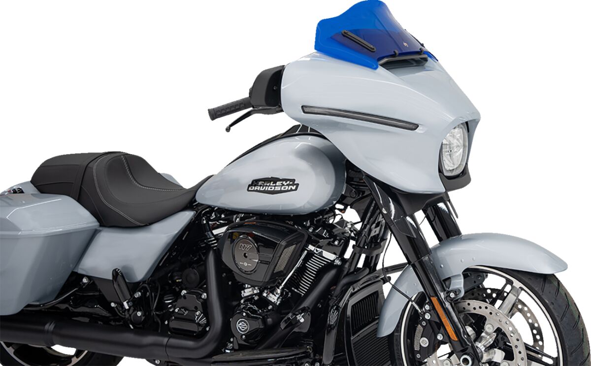 Klock Werks Windshield Flare 8" Blue 23 24 Flh Windshield Oem Harley Type Klock Werks
