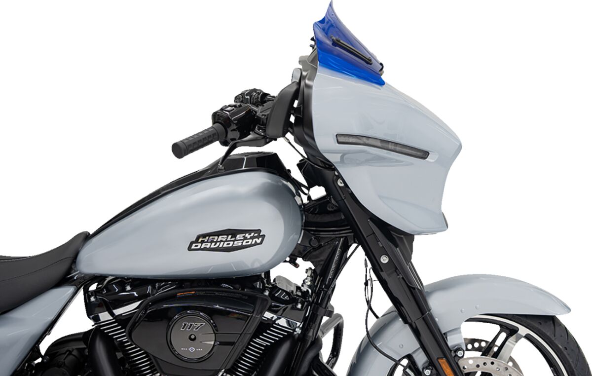 Klock Werks Windshield Flare 8" Blue 23 24 Flh Windshield Oem Harley Type Klock Werks