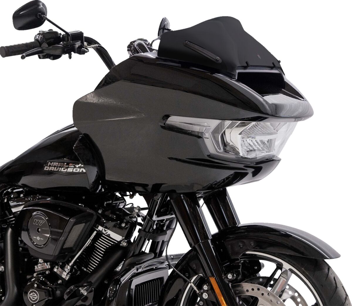 Klock Werks Windshield Flare 8" Sport 23 24 Fltr Black Windshield Oem Harley Type Klock Werks