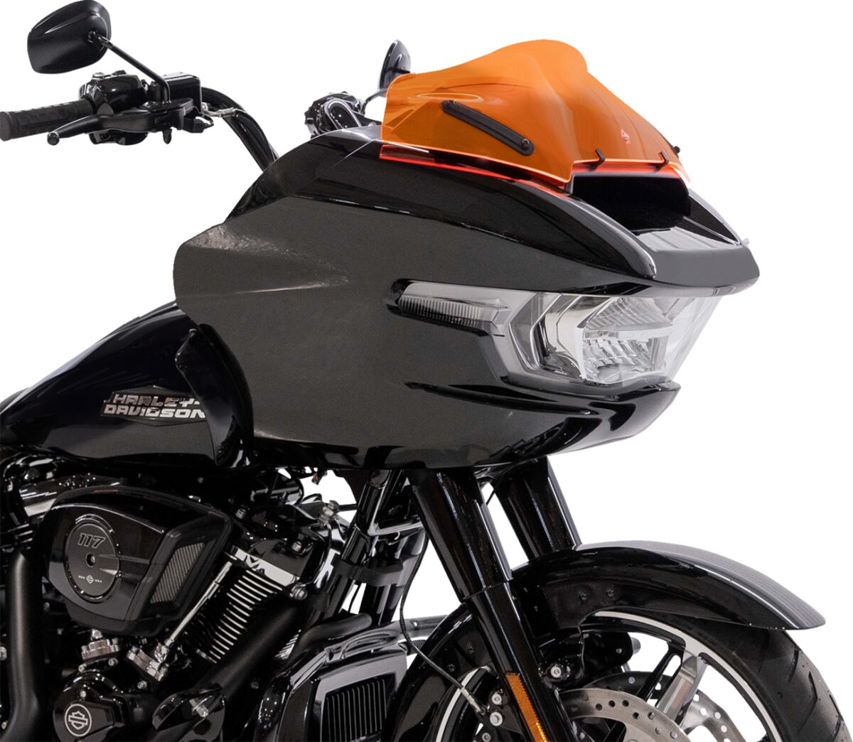 Klock Werks Windshield Flare 8" Sport 23 24 Fltr Orange Ice Windshield Oem Harley Type Klock Werks