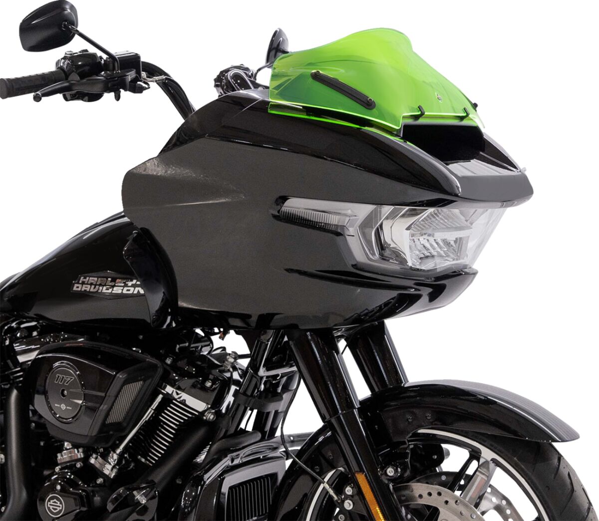 Klock Werks Windshield Flare 8" Sport 23 24 Fltr Green Ice Windshield Oem Harley Type Klock Werks