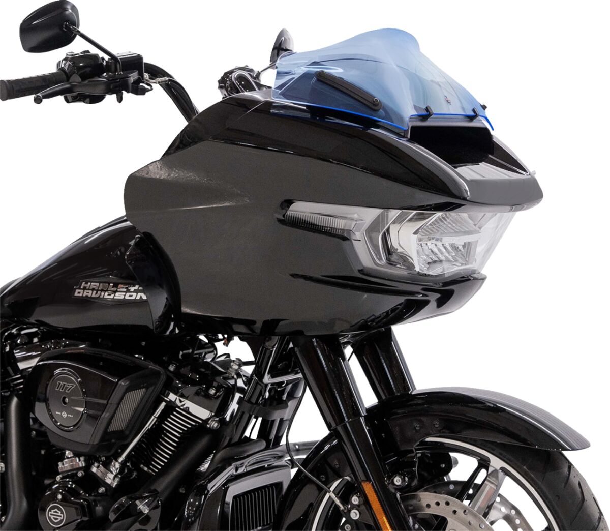 Klock Werks Windshield Flare 8" Sport 23 24 Fltr Blue Ice Windshield Oem Harley Type Klock Werks