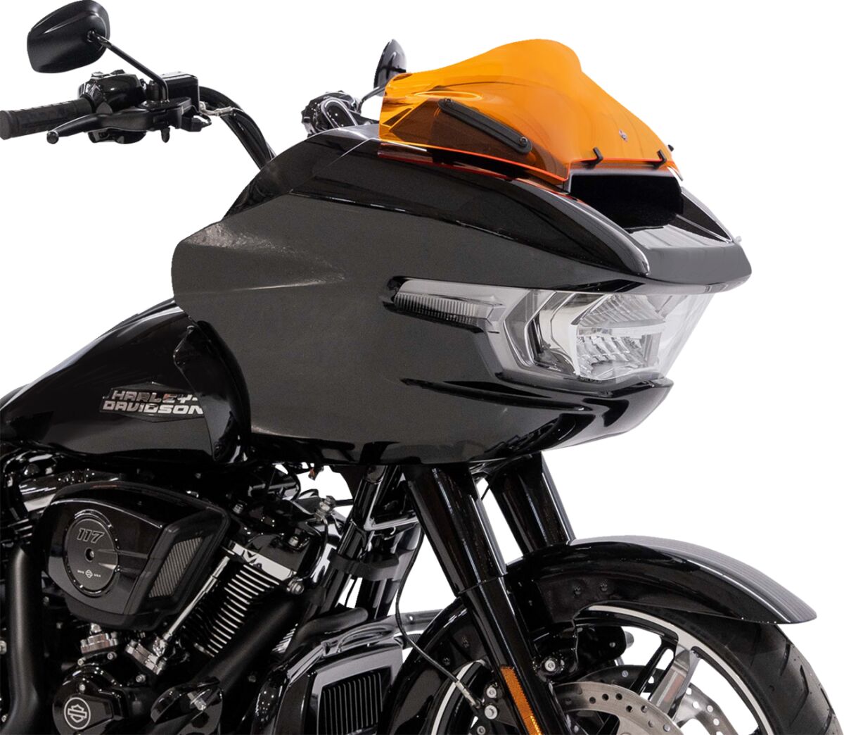 Klock Werks Windshield Flare 8" Sport 23 24 Fltr Orange Windshield Oem Harley Type Klock Werks
