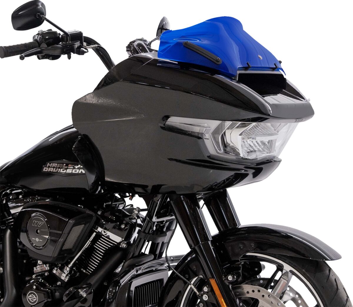 Klock Werks Windshield Flare 8" Sport 23 24 Fltr Blue Windshield Oem Harley Type Klock Werks