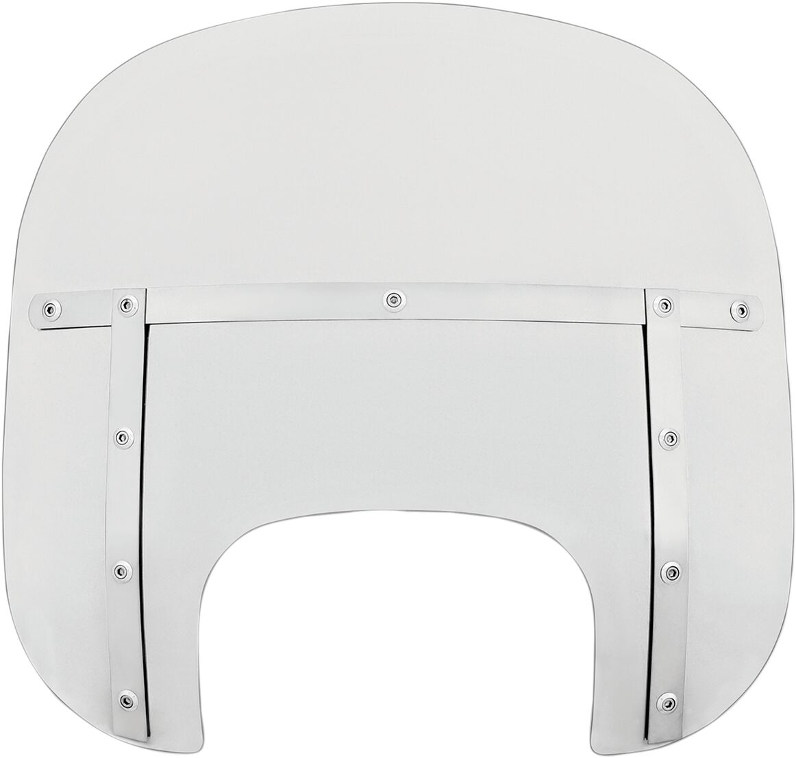 Memphis Shades Hd 13" Windshield Memphis Fats, Clear & Polished Mount Kit - 18+ Softail Windshield Memphis Shades