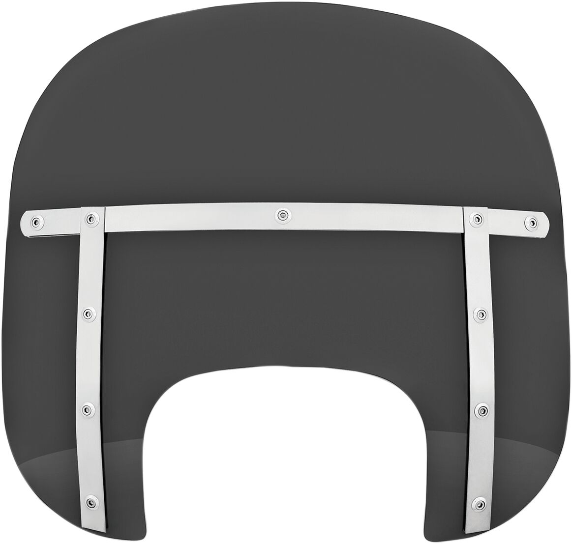 Memphis Shades Hd 13" Windshield Memphis Fats, Dark Black Smoke & Polished Mount Kit - 18+ Softail Windshield Memphis Shades