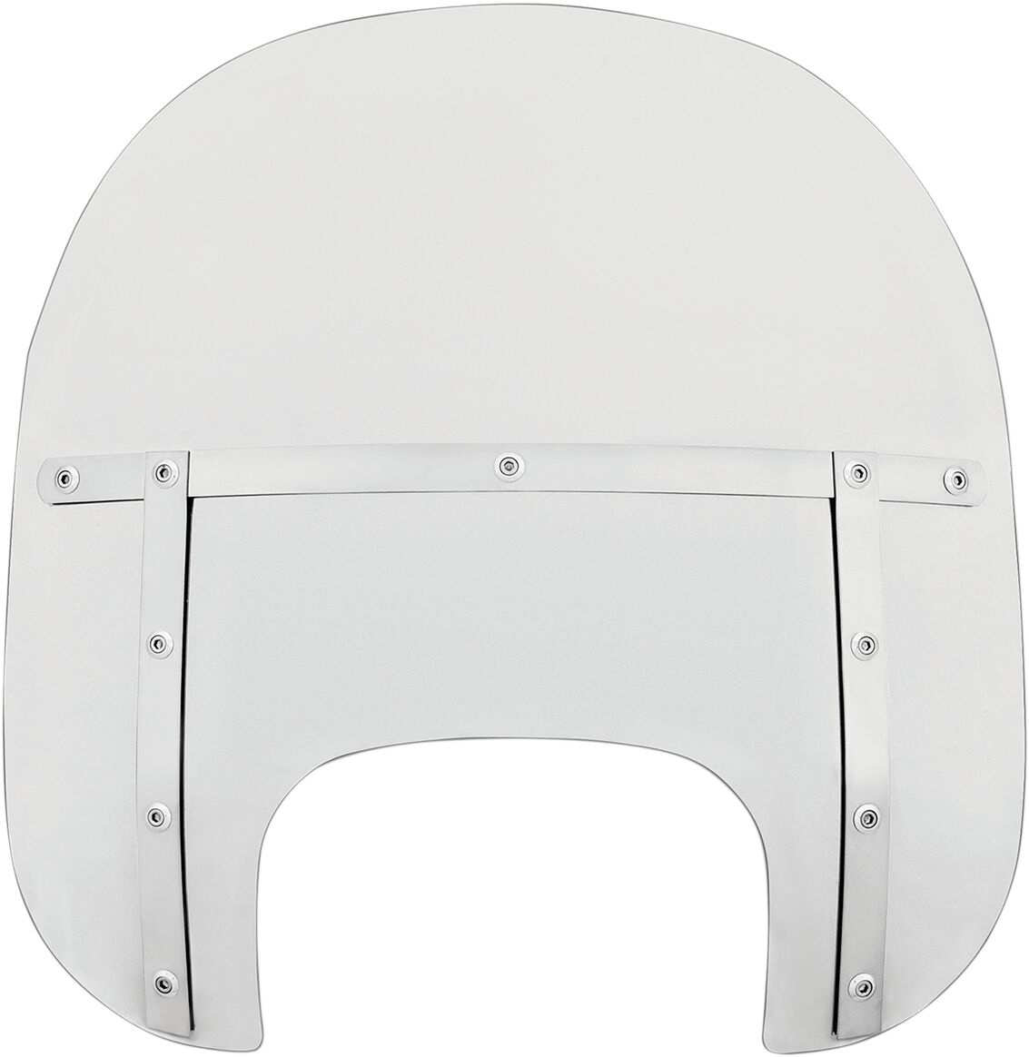 Memphis Shades Hd 15" Windshield Memphis Fats, Clear & Polished Mount Kit - 18+ Softail Windshield Memphis Shades