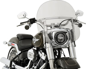 Memphis Shades Hd 15" Windshield Memphis Fats, Solar & Polished Mount Kit - 18+ Softail Windshield Memphis Shades