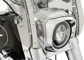 Memphis Shades Hd 15" Windshield Memphis Fats, Solar & Polished Mount Kit - 18+ Softail Windshield Memphis Shades