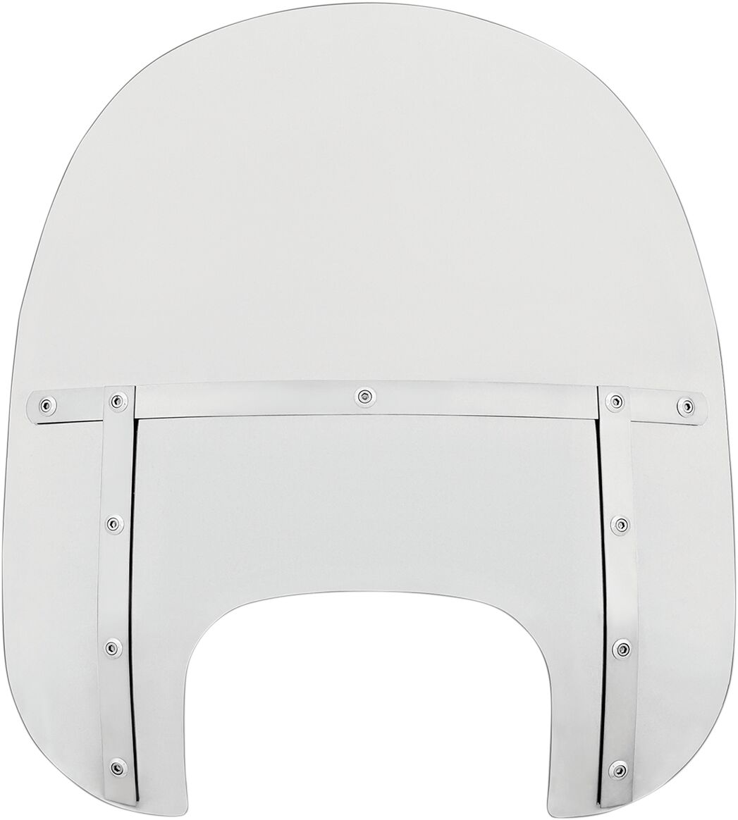 Memphis Shades Hd 17" Windshield Memphis Fats, Clear & Polished Mount Kit - 18+ Softail Windshield Memphis Shades