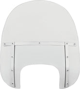 Memphis Shades Hd 17" Windshield Memphis Fats, Clear & Polished Mount Kit - 18+ Softail Windshield Memphis Shades