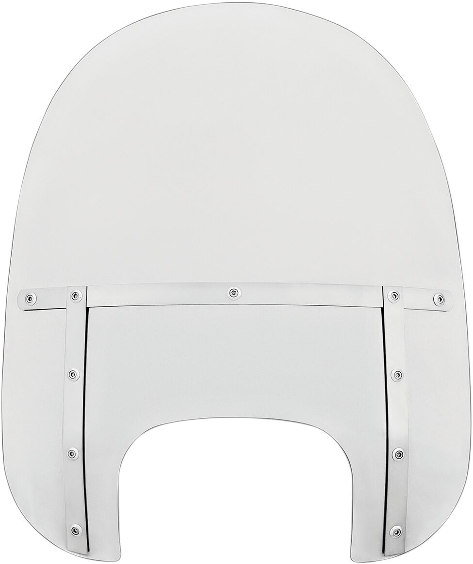 Memphis Shades Hd 19" Windshield Memphis Fats, Clear & Polished Mount Kit - 18+ Softail Windshield Memphis Shades