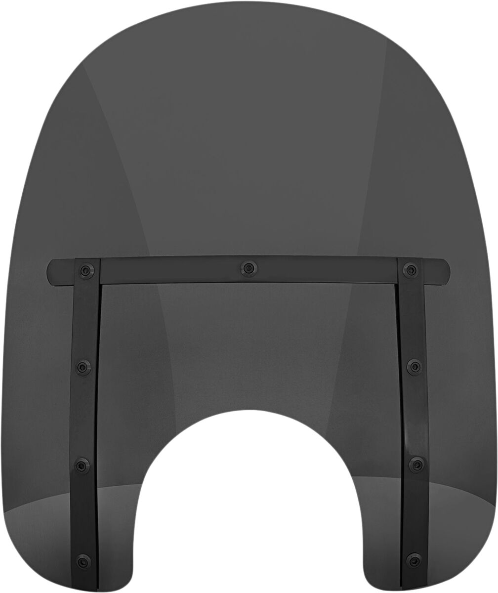 Memphis Shades Hd 15” Memphis Slim Windshield, Dark Black Smoke & Black Straps Windshield Memphis Shades