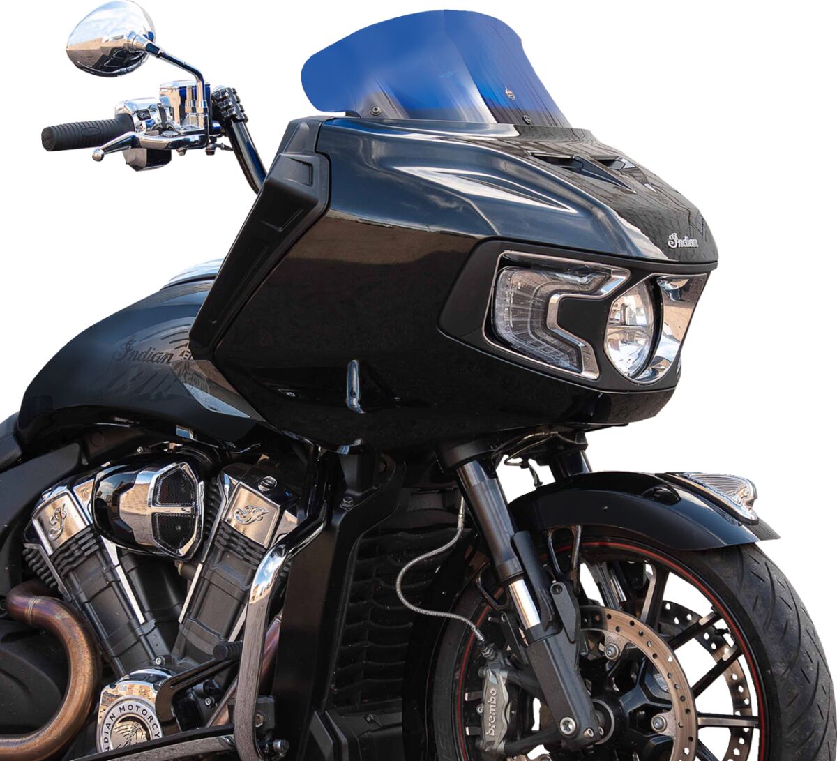 Klock Werks Windshield Flare Indian 8" Blue Windshield Klock Werks