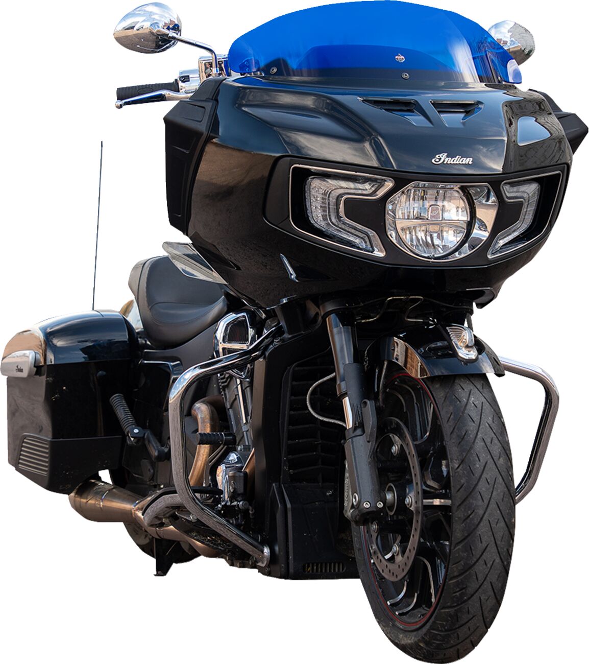 Klock Werks Windshield Flare Indian 8" Blue Windshield Klock Werks