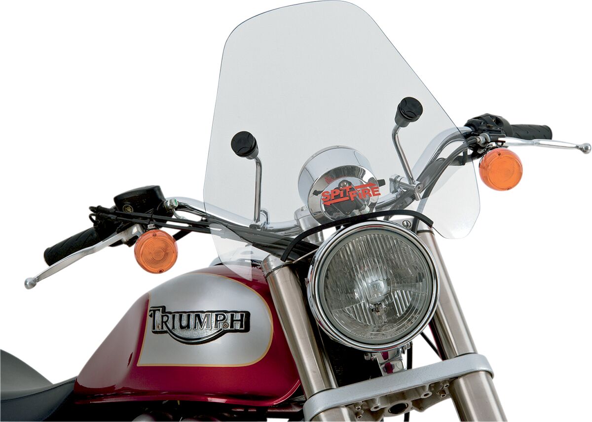 Slipstreamer Windshield Spitfire 15 W/Chrom WINDSHIELD-UNIVERSAL STREET TY Slipstreamer