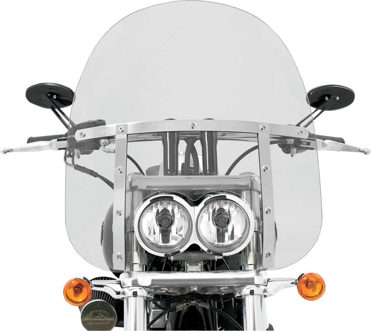 17" Windshield Memphis Fats, Clear - 08-17 Dyna Fat Bob Windshield Memphis Shades