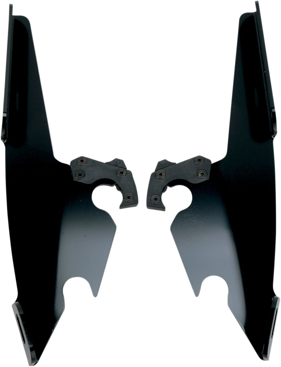 Memphis Shades Hd Plate Kit Tl F/S Dyna Blk WINDSHIELD-HARDWARE KITS-PARTS Memphis Shades