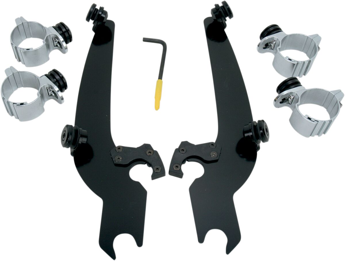 Memphis Shades Hd Mnt Kit Tl S/S Hd Nar B WINDSHIELD-HARDWARE KITS-PARTS Memphis Shades