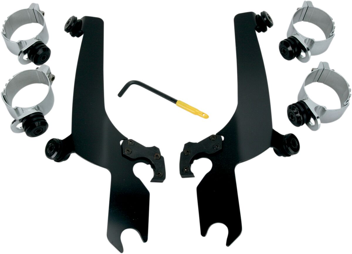 Memphis Shades Hd Mnt Kit Tl S/S Hd Blk WINDSHIELD-HARDWARE KITS-PARTS Memphis Shades