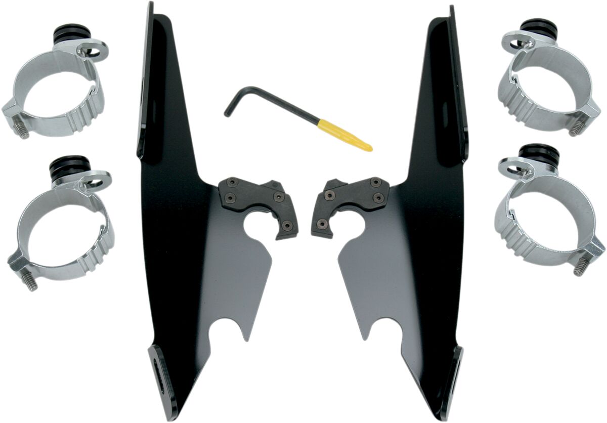 Memphis Shades Hd Memphis Fats / Slim Trigger-Lock® Mounting Hardware, Black - Sportster & Dyna & Rocker C & 18+ Softail Windshield Hardware Kits Memphis Shades