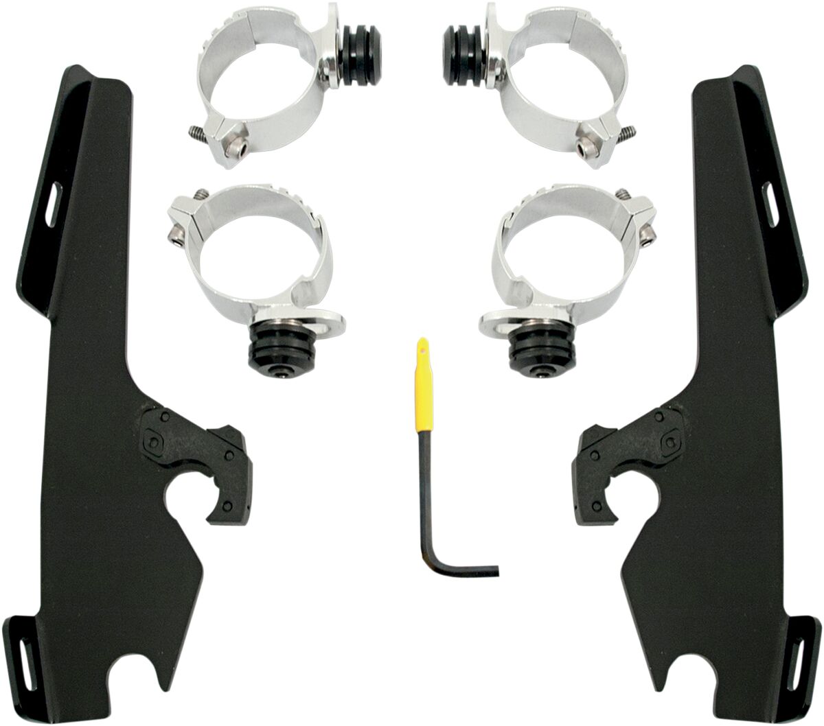 Memphis Shades Hd Mnt Kit Tl F/S Hd Blk WINDSHIELD-HARDWARE KITS-PARTS Memphis Shades