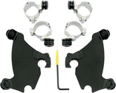 Memphis Shades Hd Mnt Kit Gau Xl C Blk WINDSHIELD-HARDWARE KITS-PARTS Memphis Shades