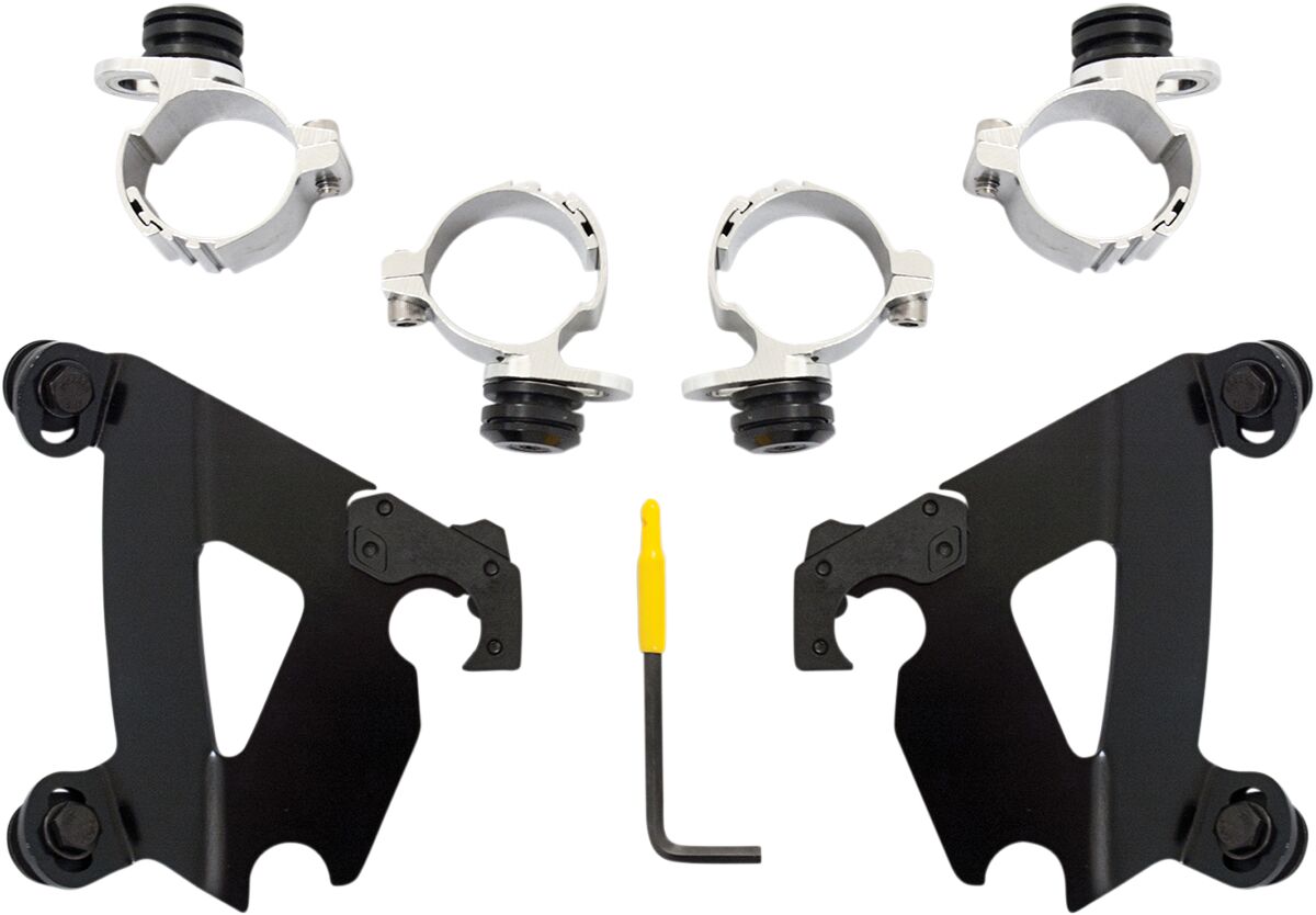 Memphis Shades Hd Cafe Fairing Trigger-Lock® Mounting Hardware, Black - 96-18 Sportster Windshield Hardware Kits Memphis Shades
