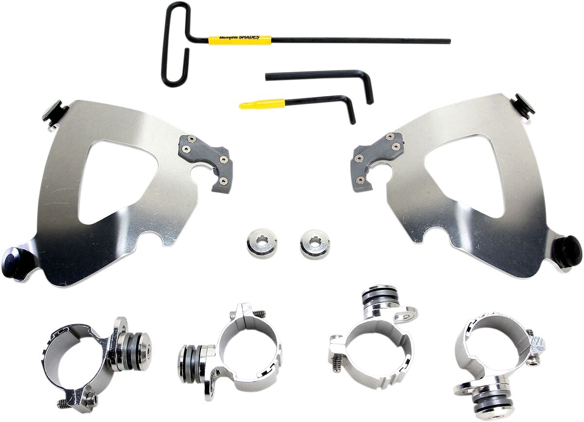 Gauntlet Fairing Trigger-Lock Mounting Hardware, Polished - 11-19 Sportster XL Fairing Brackets Memphis Shades Default Title