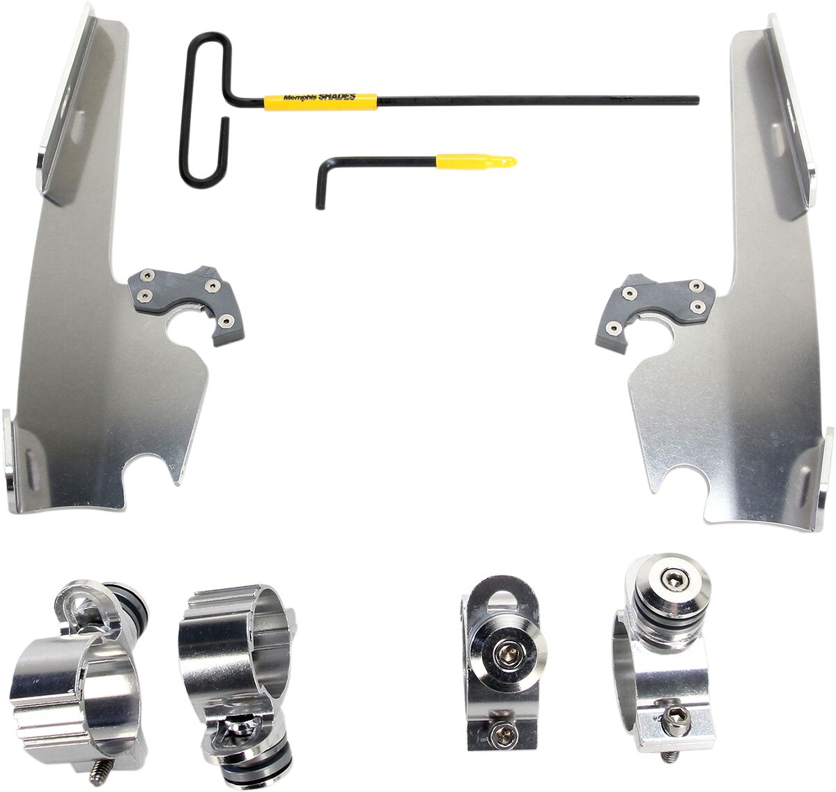 Memphis Shades Hd Memphis Fats / Slim Trigger-Lock® Mounting Hardware, Polished- 10-19 Sportster Windshield Hardware Kits Memphis Shades